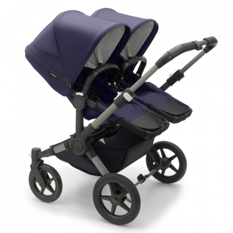 Carucioare copii - Carucior Bugaboo Donkey 5 Twin Classic Graphite/Dark Navy