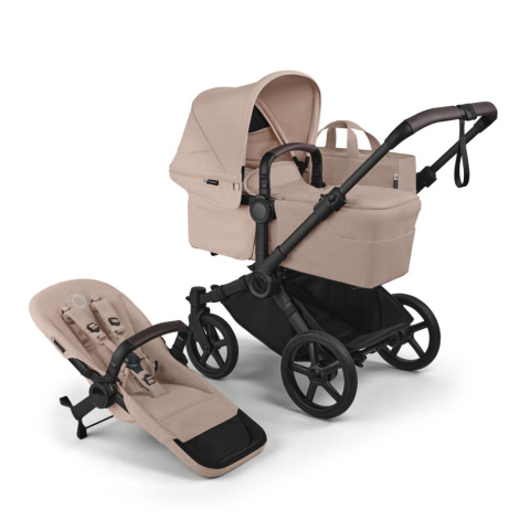 Carucioare copii - Carucior Bugaboo Donkey 6 Complete Black/Desert Taupe