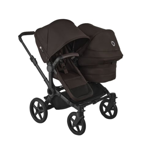 Carucioare copii - Carucior Bugaboo Donkey 6 Duo Black/Brown