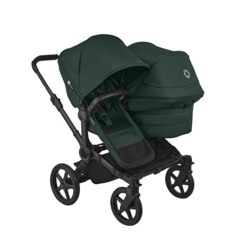 Carucioare copii - Carucior Bugaboo Donkey 6 Duo Black/Green