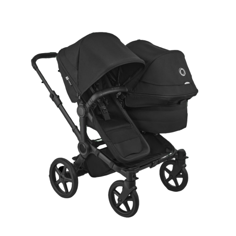 Carucioare copii - Carucior Bugaboo Donkey 6 Duo Black/Heritage Black