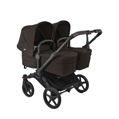 Carucioare copii - Carucior Bugaboo Donkey 6 Twin Black/Brown