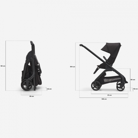 Carucior Bugaboo Dragonfly 2 in 1 Black/Dark Cherry [9]
