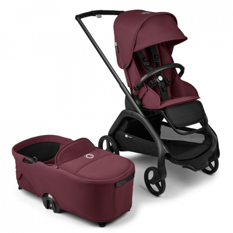 Carucioare copii - Carucior Bugaboo Dragonfly 2 in 1 Black/Dark Cherry