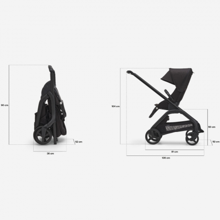 Carucior Bugaboo Dragonfly Graphite/Grey Melange-Resigilat [8]