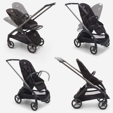 Carucior Bugaboo personalizat Dragonfly Black/Grey Melange [2]