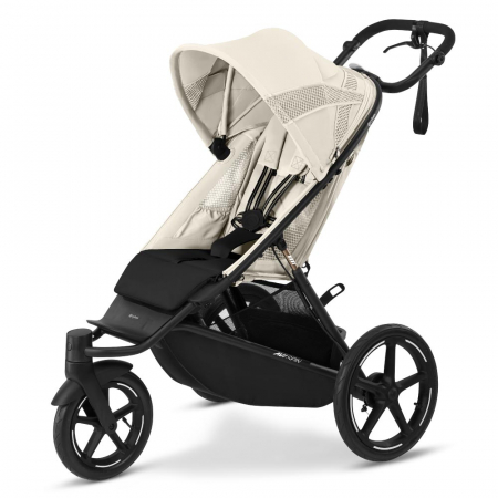 Carucioare copii - Carucior Cybex Avi Spin Black/Seashell Beige