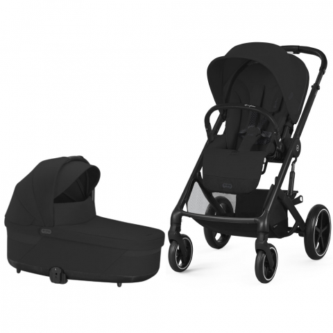 Carucioare copii - Carucior Cybex Balios S Lux 2 in 1 Black/Moon Black