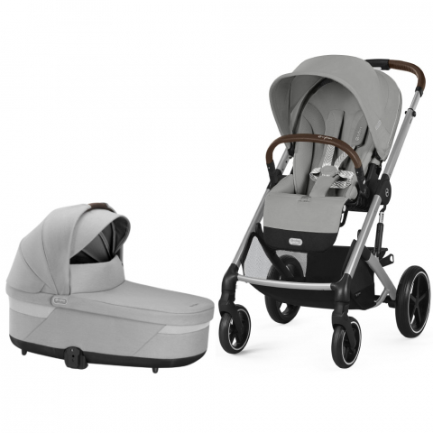 Carucioare copii - Carucior Cybex Balios S Lux 2 in 1 Silver/Stone Grey