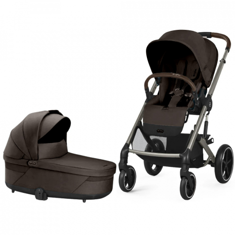 Carucioare copii - Carucior Cybex Balios S Lux 2 in 1 Taupe/Chocolate Brown