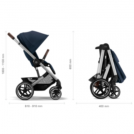 Carucior Cybex Balios S Lux 2 in 1 Silver/Ocean Blue 2023 [3]