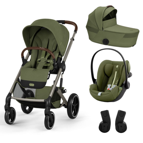 Carucioare Cybex Balios S Lux - Carucior Cybex Balios S Lux 3 in 1 cu landou pliabil Balios si Scoica Auto Cloud G3 Plus Taupe/Moss Green 2026