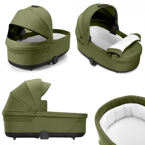 Carucior Cybex Balios S Lux 3 in 1 Taupe/Moss Green cu Scoica Auto Cloud G i-Size Plus reclinabila [7]