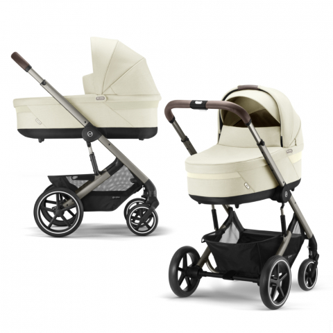 Carucior Cybex Balios S Lux 3 in 1 Taupe/Seashell Beige cu Scoica Auto Cloud G i-Size Plus reclinabila [7]