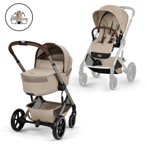Carucioare Cybex Balios S Lux - Carucior Cybex Balios S Lux cu landou pliabil Balios Taupe/Almond Beige 2026