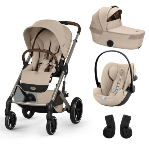 Carucioare Cybex Balios S Lux - Carucior Cybex Balios S Lux 3 in 1 cu landou pliabil Balios si Scoica Auto Cloud G3 Plus Taupe/Almond Beige 2026