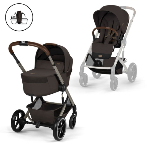 Carucioare Cybex Balios S Lux - Carucior Cybex Balios S Lux cu landou pliabil Balios Taupe/Chocolate Brown 2026
