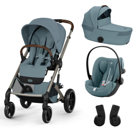 Carucioare Cybex Balios S Lux - Carucior Cybex Balios S Lux 3 in 1 cu landou pliabil Balios si Scoica Auto Cloud G3 Plus Taupe/Stormy Blue 2026