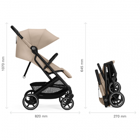 Carucior Cybex Beezy B Black/Almond Beige-Resigilat [4]
