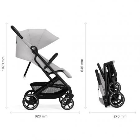 Carucior Cybex Beezy B Black/Fog Grey [4]