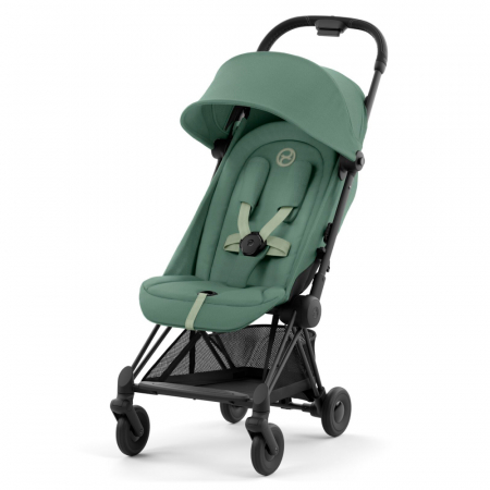 Carucioare copii - Carucior Cybex Coya Matt Black/Leaf Green
