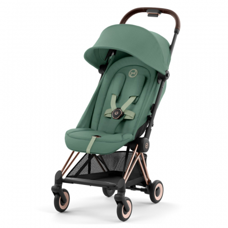 Carucioare copii - Carucior Cybex Coya Rosegold/Leaf Green