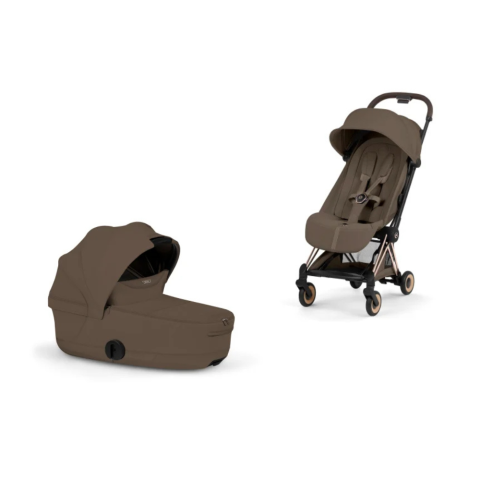 Carucioare copii - Carucior Cybex Coya Style Rosegold/Coconut Brown 2 in 1