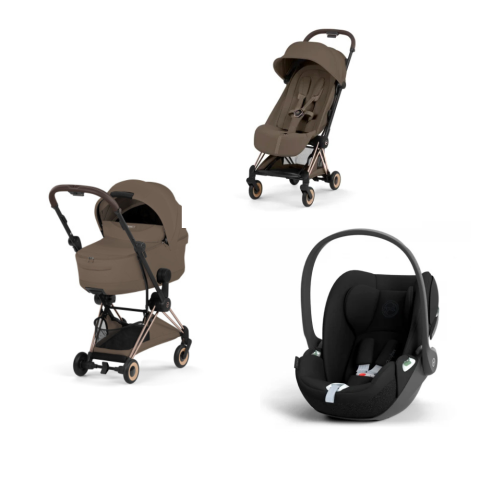 Carucioare copii - Carucior Cybex Coya Style Rosegold/Coconut Brown 3 in 1