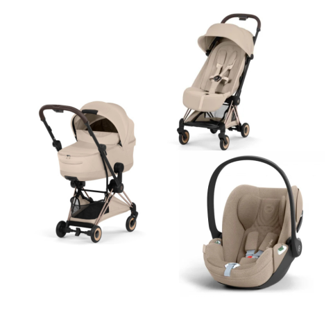 Carucioare si scaune auto - Carucior Cybex Coya Style Rosegold/Cozy Beige 3 in 1