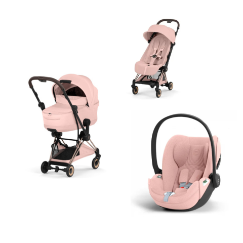 Carucioare si scaune auto - Carucior Cybex Coya Style Rosegold/Peach Pink 3 in 1