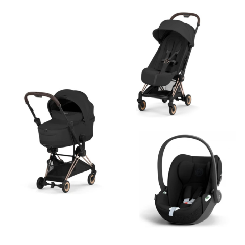 Carucioare si scaune auto - Carucior Cybex Coya Style Rosegold/Sepia Black 3 in 1
