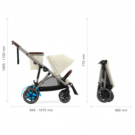 Carucior Cybex e-Gazelle S Seashell Beige [7]