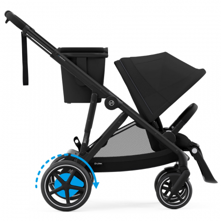 Carucioare copii - Carucior Cybex e-Gazelle S Moon Black
