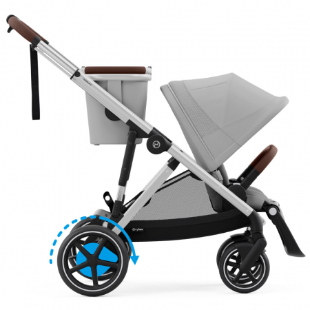Carucioare copii - Carucior Cybex e-Gazelle S Stone Grey