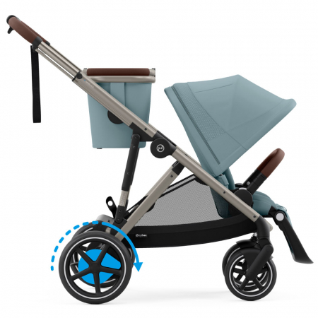 Carucioare copii - Carucior Cybex e-Gazelle S Stormy Blue