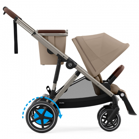 Carucioare copii - Carucior Cybex e-Gazelle S Almond Beige