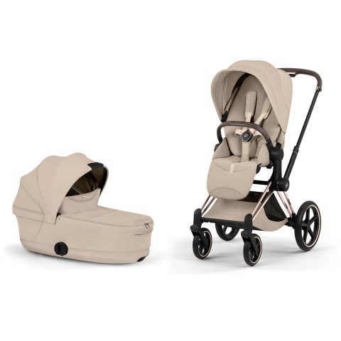 Carucioare copii - Carucior Cybex e-Priam Style Cozy Beige 2 in 1
