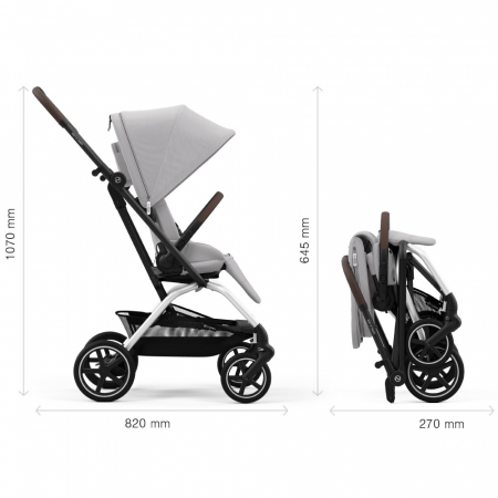 Carucior Cybex Eezy S Twist+2 Silver/Fog Grey