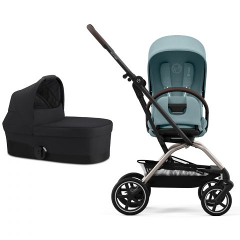 Carucioare copii - Carucior Cybex Eezy S Twist+2 Taupe/Stormy Blue 2 in 1