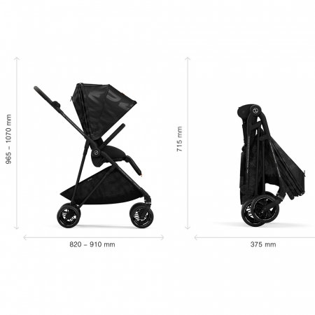 Carucior Cybex Melio 2 in 1 Street Real Black [7]
