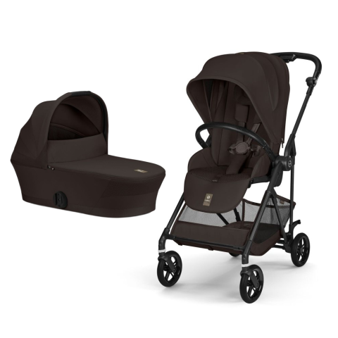 Carucioare si scaune auto - Carucior Cybex Melio Carbon 2 in 1 Chocolate Brown