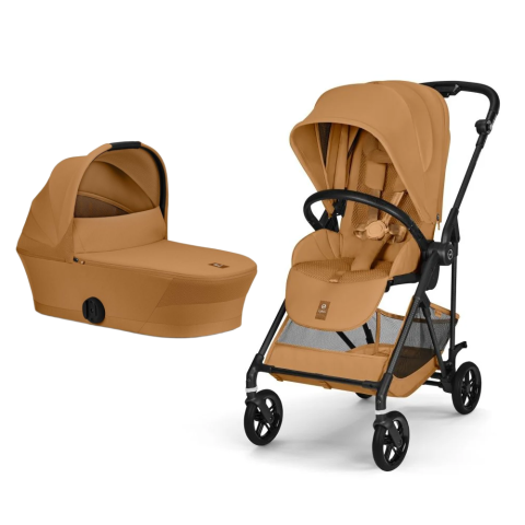 Carucioare si scaune auto - Carucior Cybex Melio Carbon 2 in 1 Cinnamon Yellow