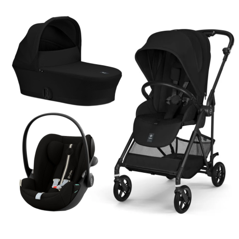 Carucioare si scaune auto - Carucior Cybex Melio Carbon 3 in 1 Magic Black