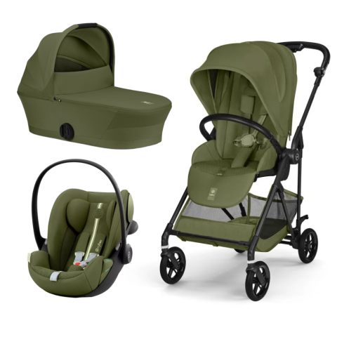 Carucioare si scaune auto - Carucior Cybex Melio Carbon 3 in 1 Moss Green