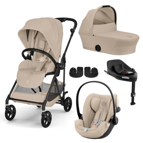 Carucioare si scaune auto - Carucior Cybex Melio Carbon 4 in 1 Almond Beige