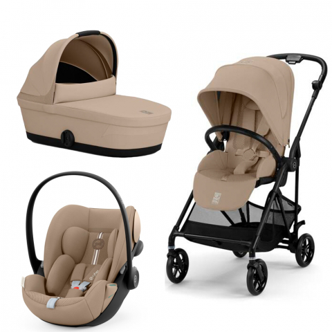 Carucioare copii - Carucior Cybex Melio Carbon 3 in 1 Almond Beige