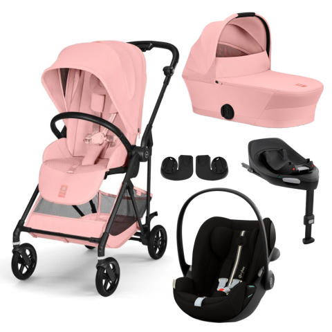 Carucioare si scaune auto - Carucior Cybex Melio Carbon 4 in 1 Candy Pink