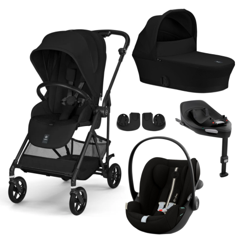 Carucioare si scaune auto - Carucior Cybex Melio Carbon 4 in 1 Magic Black