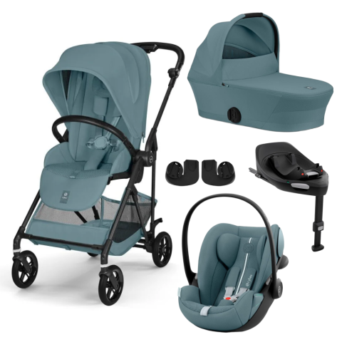 Carucioare si scaune auto - Carucior Cybex Melio Carbon 4 in 1 Stormy Blue