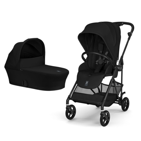 Carucioare si scaune auto - Carucior Cybex Melio Carbon 2 in 1 Magic Black